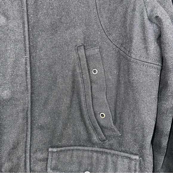 Coogi Vintage Black/ Dark Gray Wool Blend Bomber Jacket - Picture 4 of 16